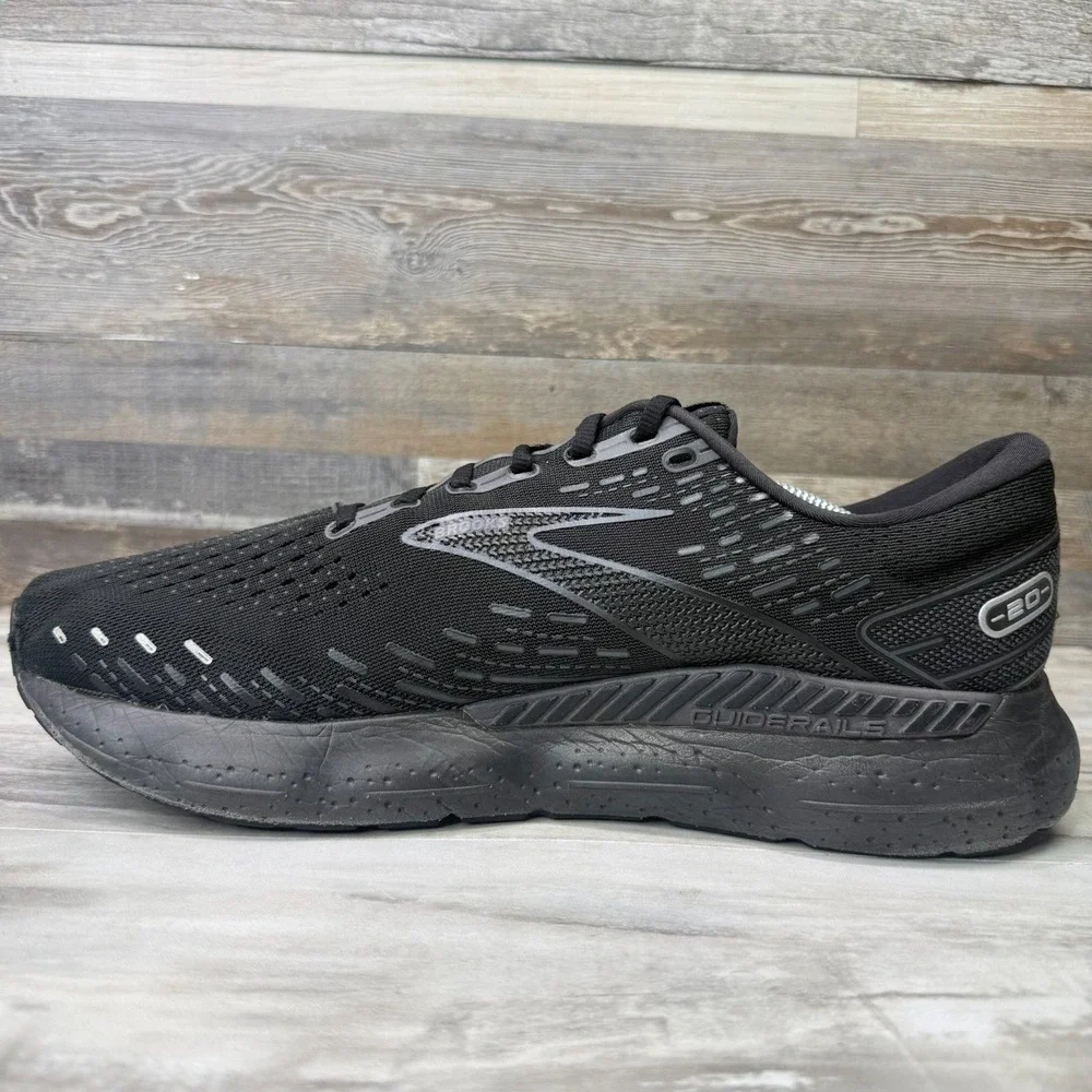 Brooks‎ Glycerin GTS 20 Men's Size 13 Wide 2E Black Running Shoes Sneakers